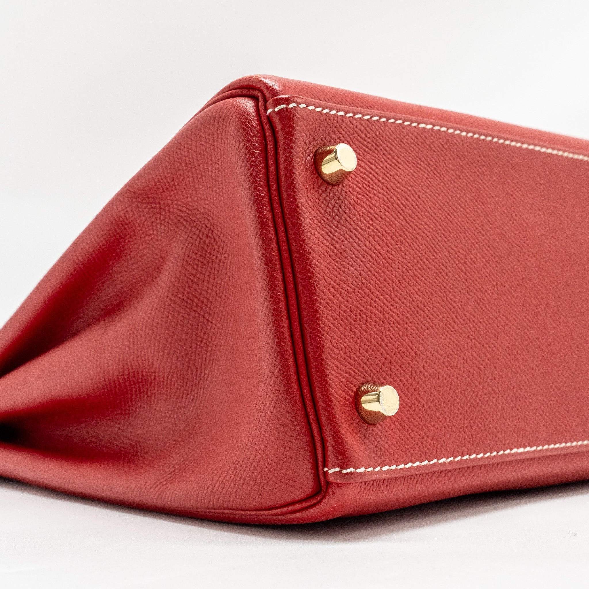 HERMES KELLY 32 EPSOM Q5 ROUGE CASAQUE / 1P COLVERT LGHW SQUARE P