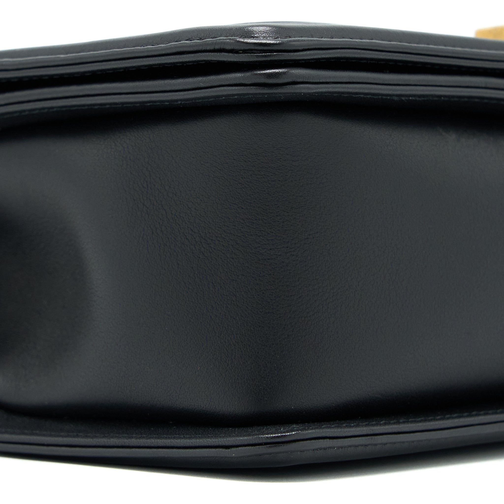 CHANEL MEDIUM BOY BAG LAMBSKIN BLACK BRUSHED GHW