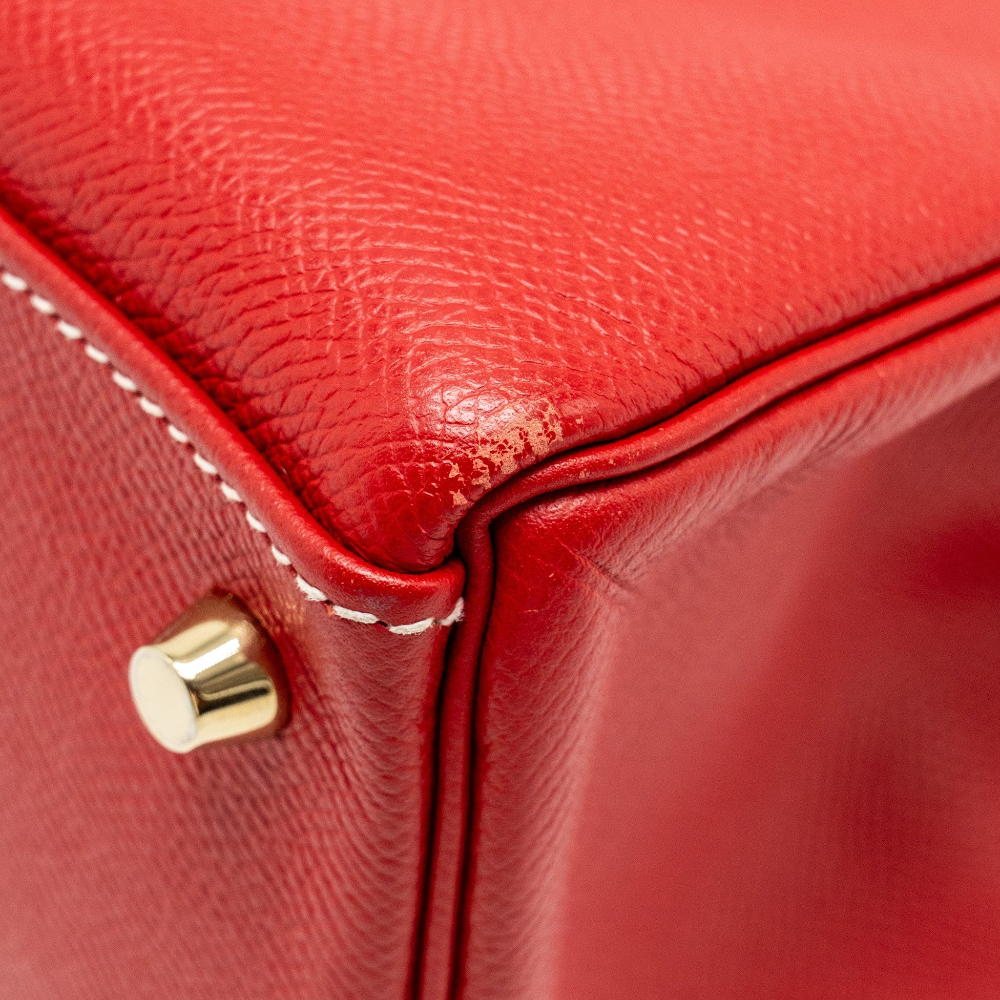 HERMES KELLY 32 EPSOM Q5 ROUGE CASAQUE / 1P COLVERT LGHW SQUARE P