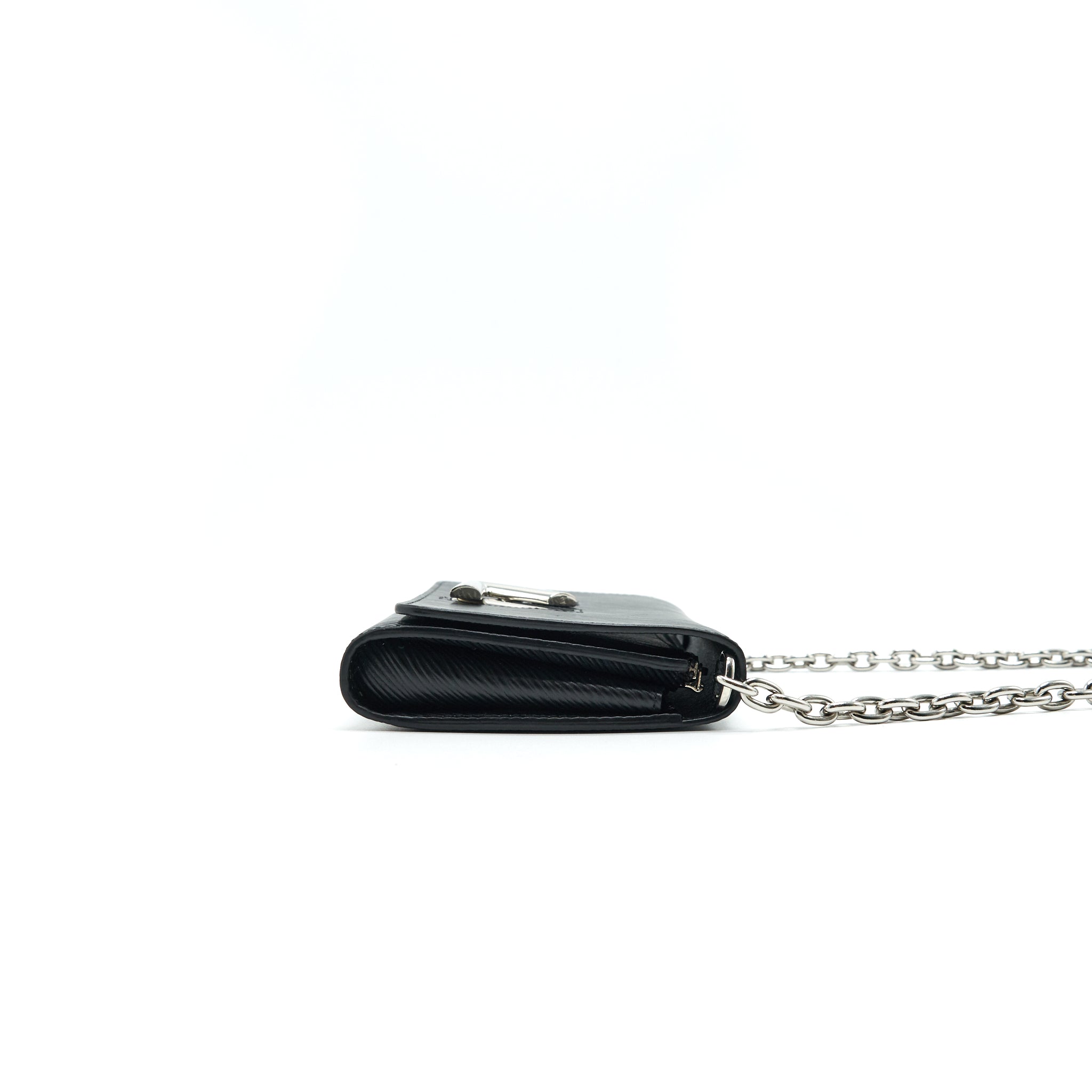 LOUIS VUITTON TWIST WALLET ON CHAIN BLACK SHW EPI LEATHER