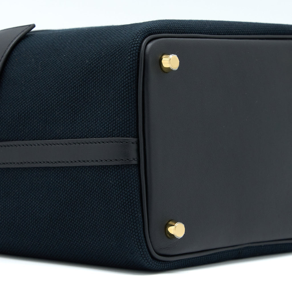 HERMES CARGO PICOTIN 18 POCKET BAG CANVAS/SWIFT BLACK GHW