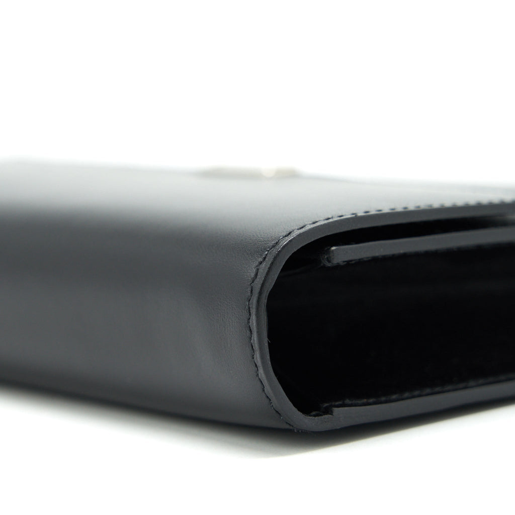 HERMES CLIC 16 WALLET BOX CALFSKIN BLACK SHW