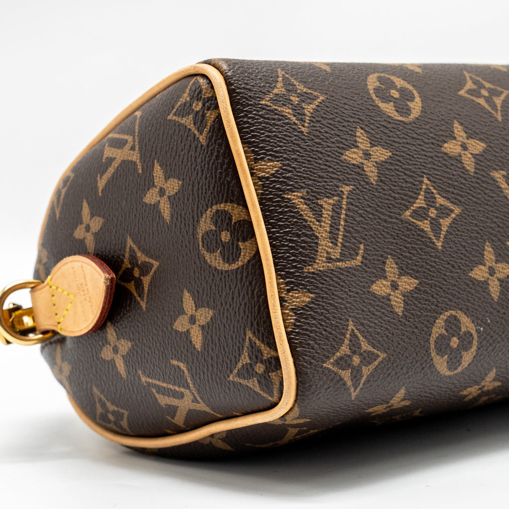 LOUIS VUITTON SPEEDY BANDOULIERE 20 MONOGRAM CANVAS WITH BLACK STRAP GHW
