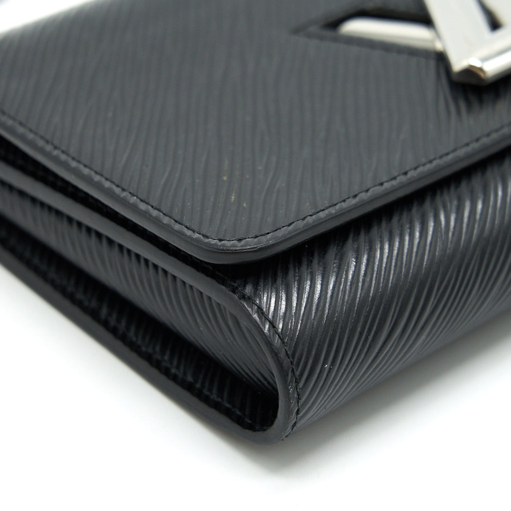 LOUIS VUITTON TWIST WALLET ON CHAIN BLACK SHW EPI LEATHER