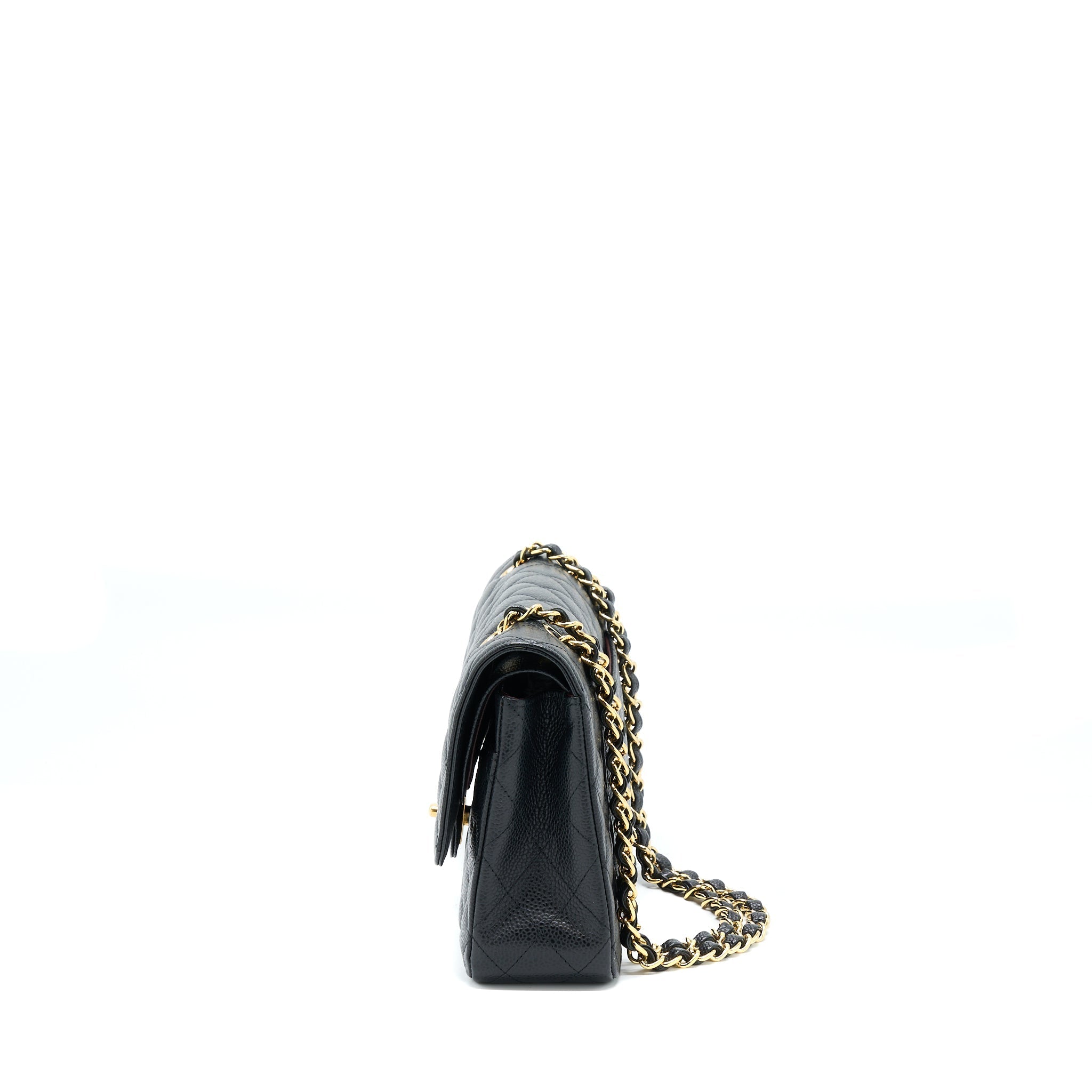 CHANEL MEDIUM CLASSIC DOUBLE FLAP CAVIAR BLACK GHW