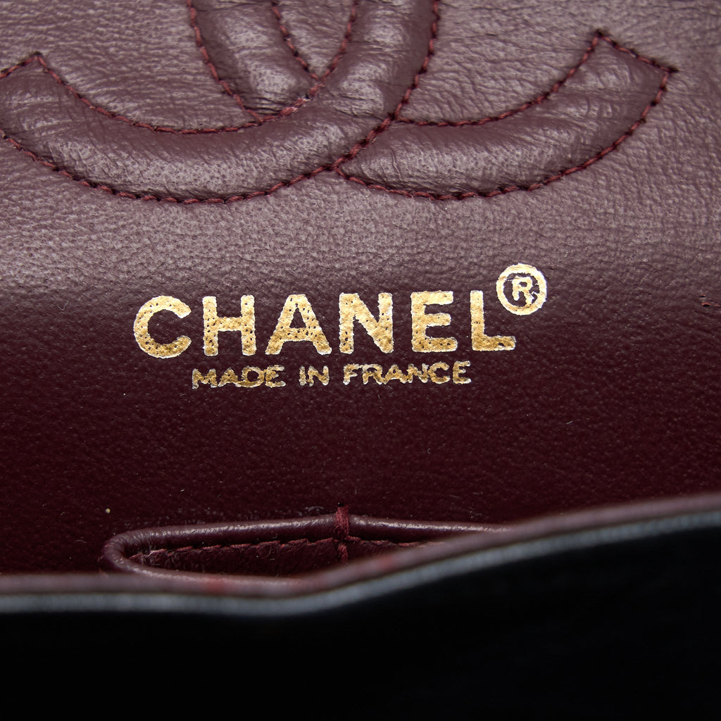 CHANEL VINTAGE SMALL CLASSIC DOUBLE FLAP BAG LAMBSKIN BLACK GHW