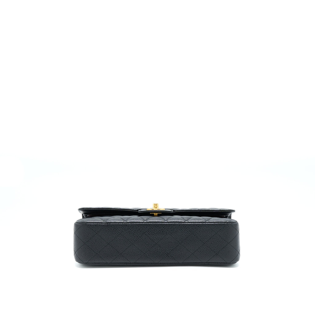 CHANEL MEDIUM CLASSIC DOUBLE FLAP CAVIAR BLACK GHW