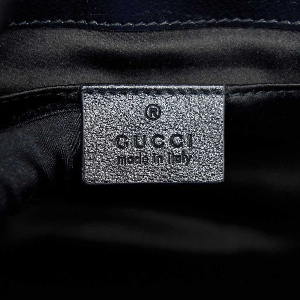 GUCCI MARMONT MINI SEQUIN SHOULDER BAG BLACK