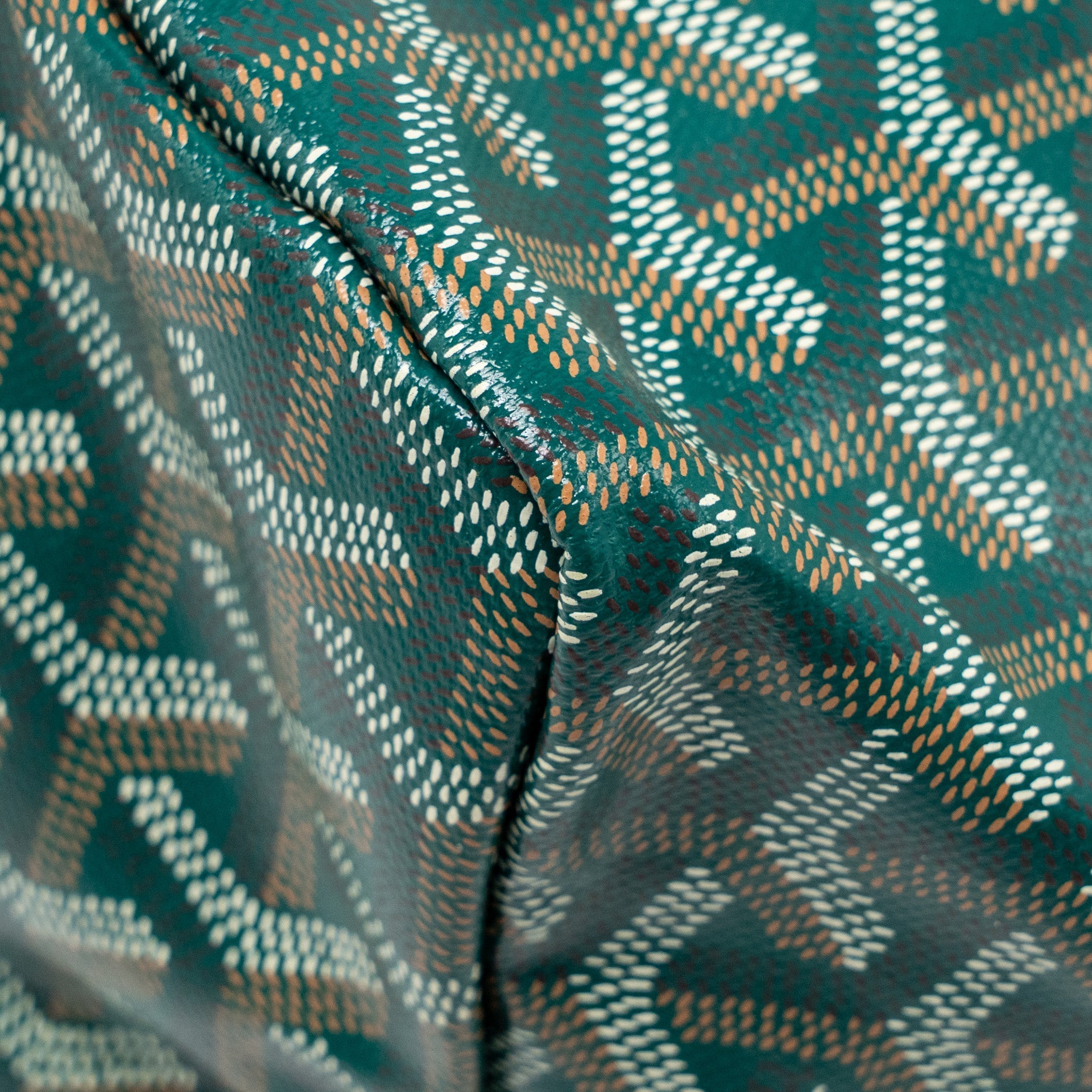 GOYARD SAINT LOUIS GM TOTE GOYARDINE CANVAS/CALFSKIN GREEN SHW