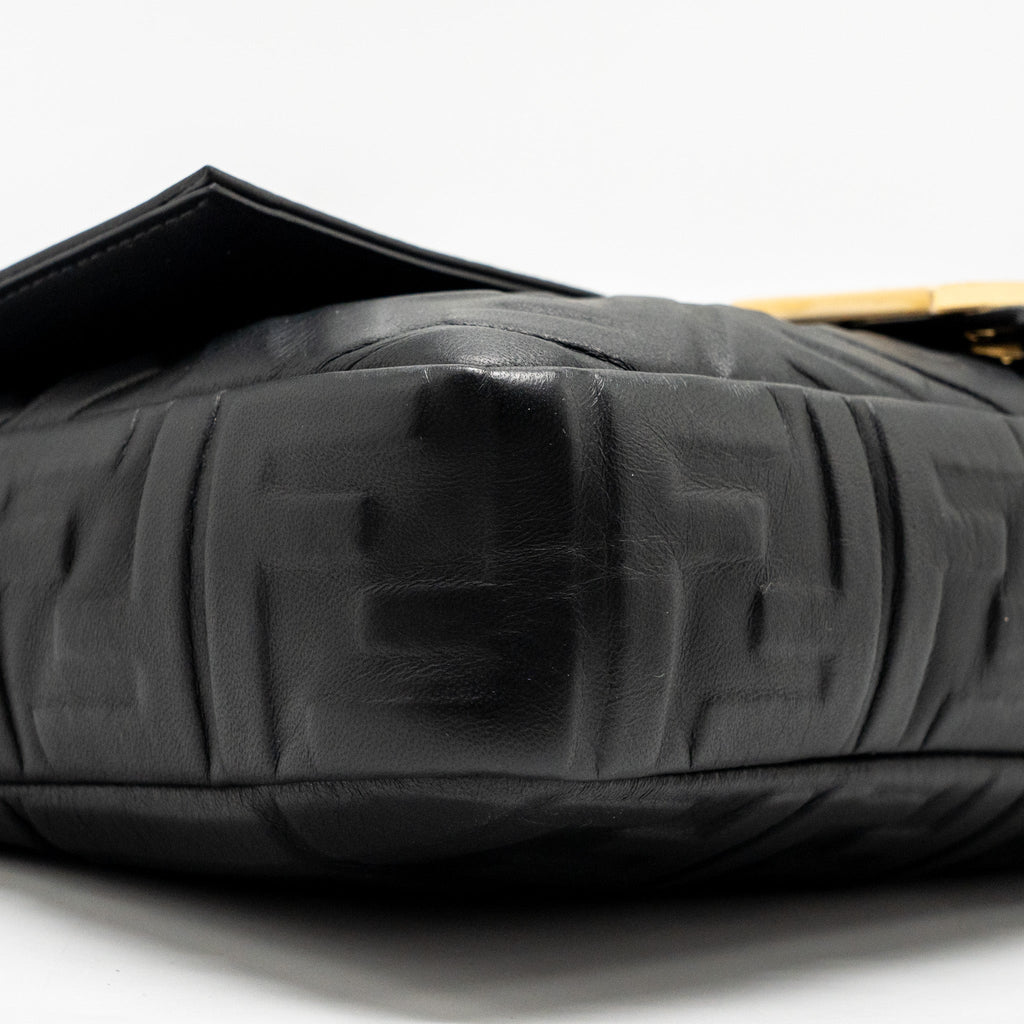 FENDI LARGE BAGUETTE BAG NAPPA BLACK GHW
