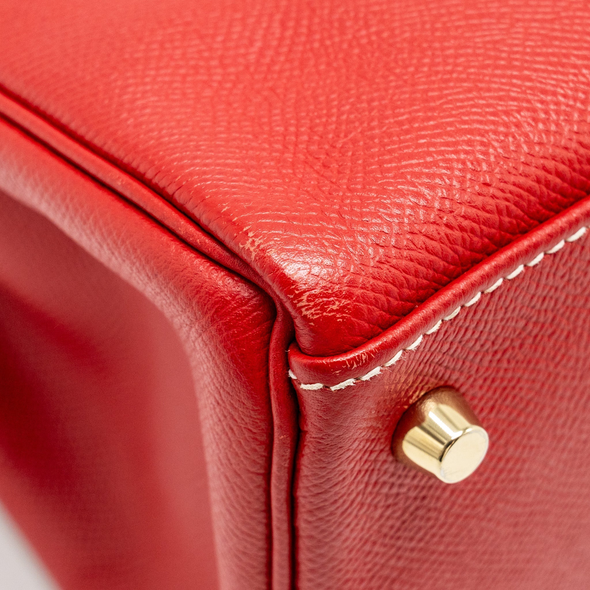 HERMES KELLY 32 EPSOM Q5 ROUGE CASAQUE / 1P COLVERT LGHW SQUARE P