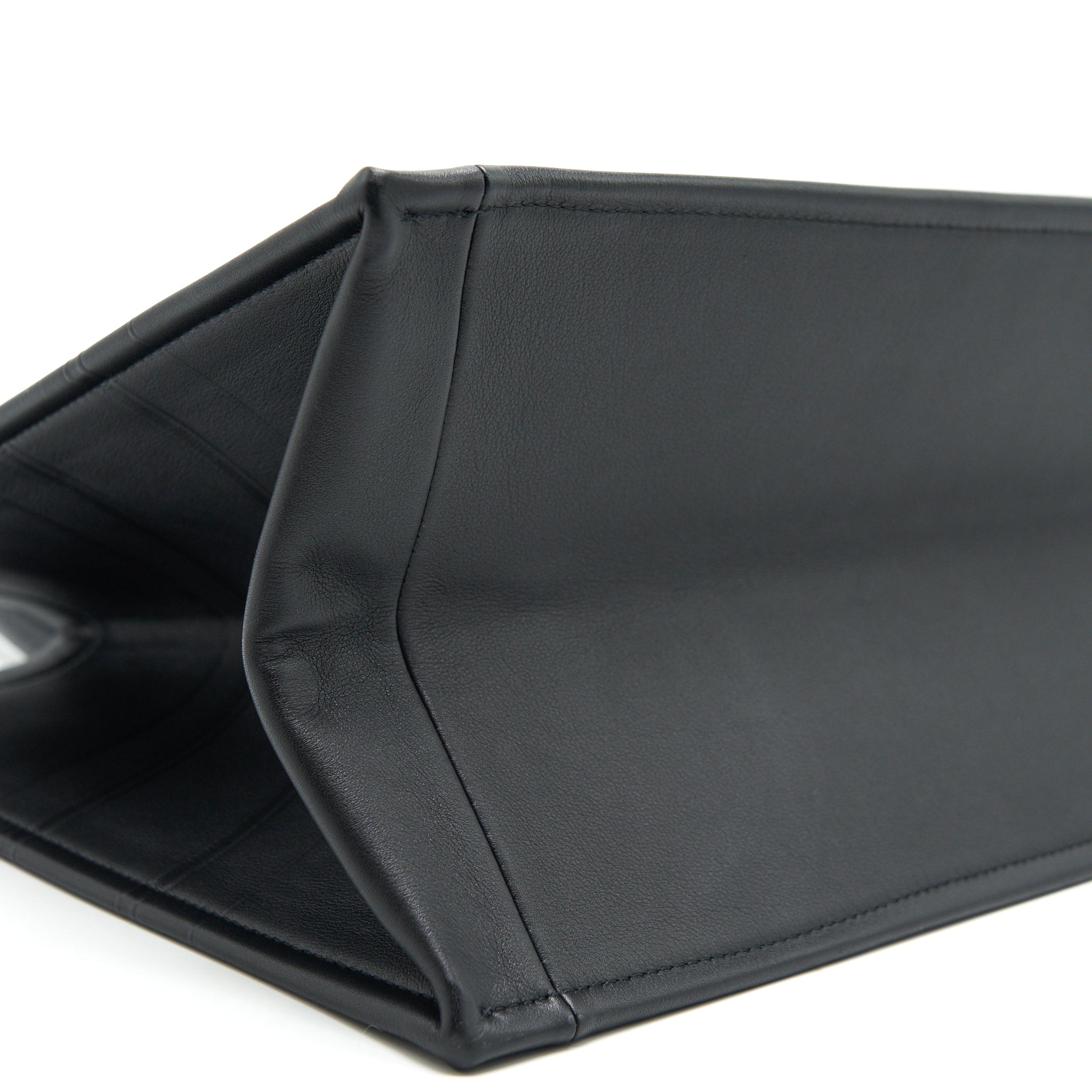 DIOR SMALL LEATHER BOOK TOTE SO BLACK