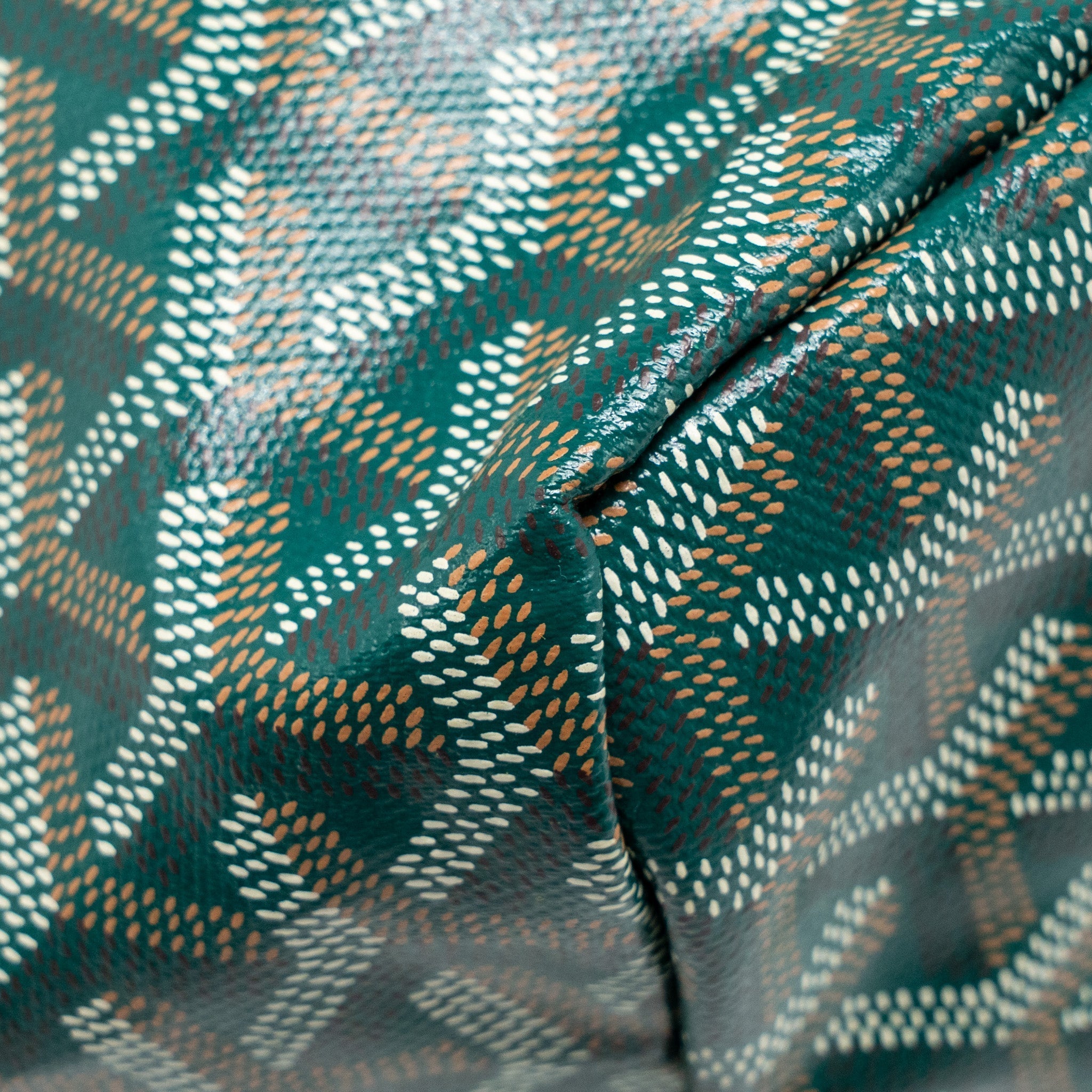 GOYARD SAINT LOUIS GM TOTE GOYARDINE CANVAS/CALFSKIN GREEN SHW
