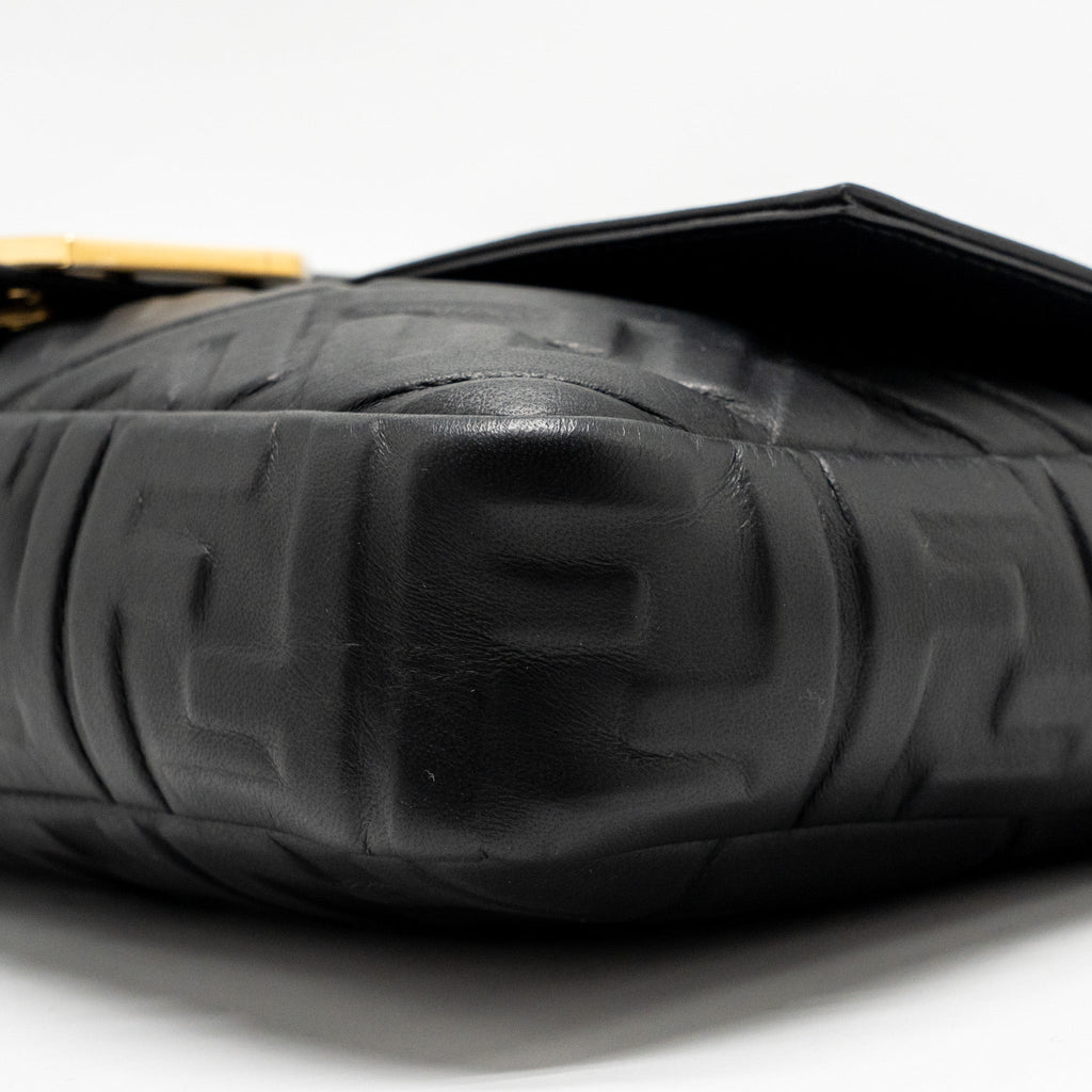 FENDI LARGE BAGUETTE BAG NAPPA BLACK GHW