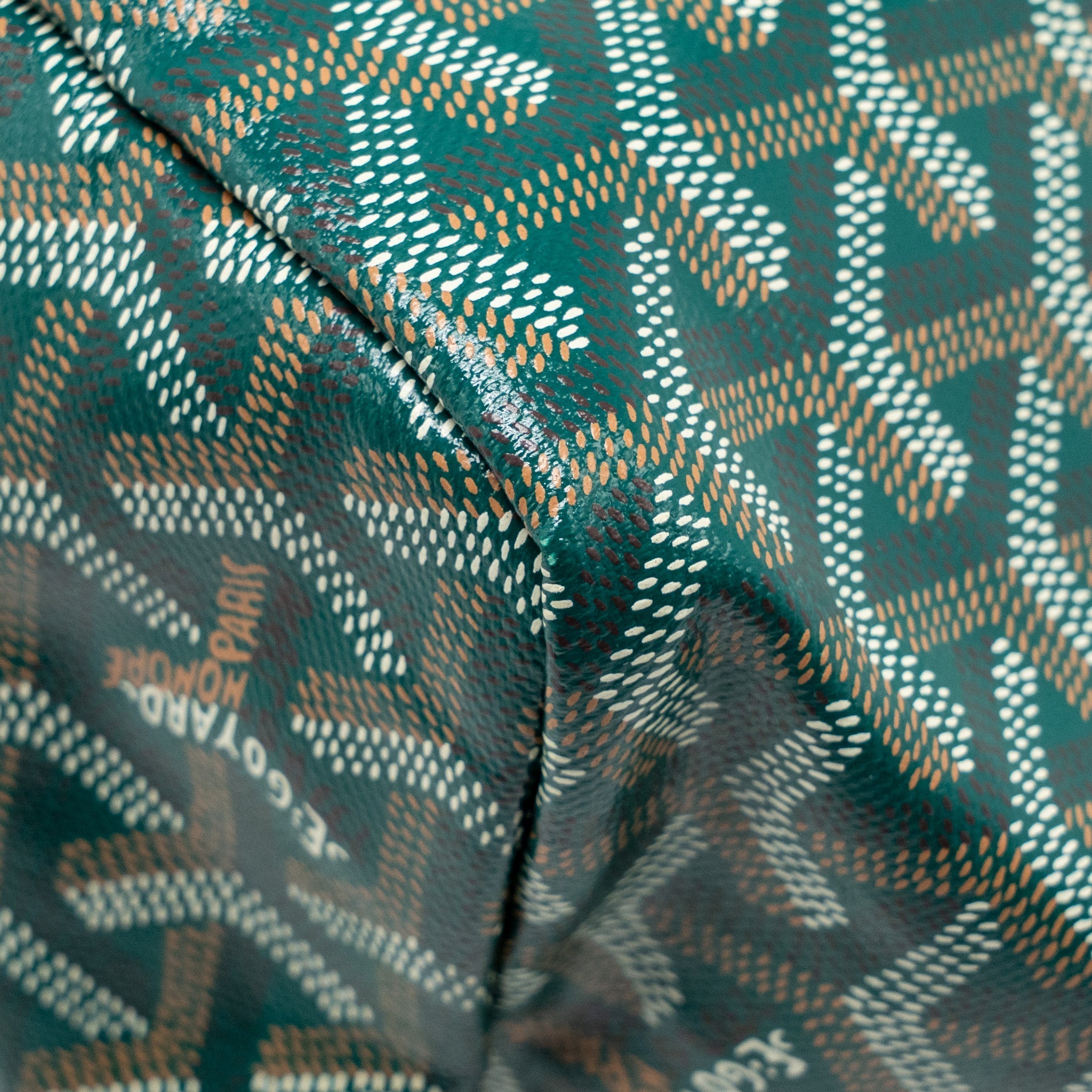 GOYARD SAINT LOUIS GM TOTE GOYARDINE CANVAS/CALFSKIN GREEN SHW