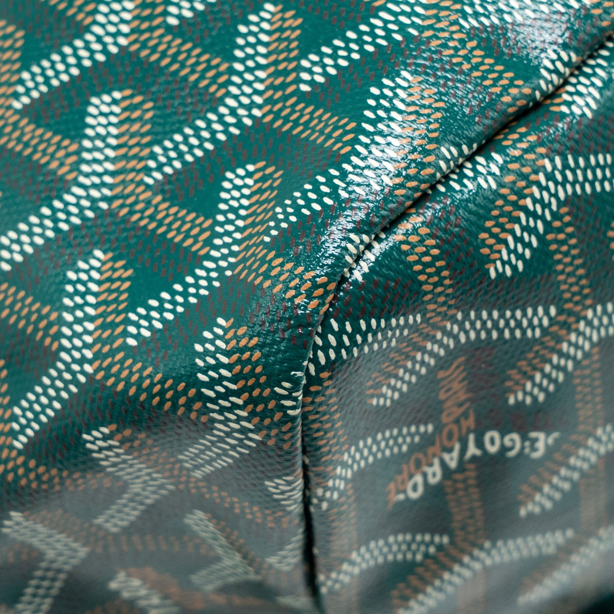 GOYARD SAINT LOUIS GM TOTE GOYARDINE CANVAS/CALFSKIN GREEN SHW