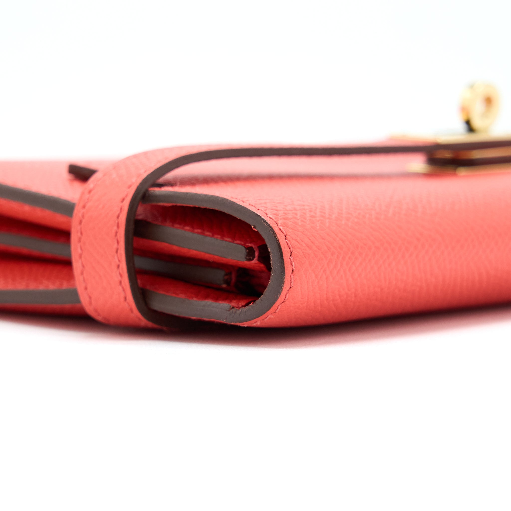 HERMES KELLY LONG WALLET EPSOM ROSE JAIPUR GHW