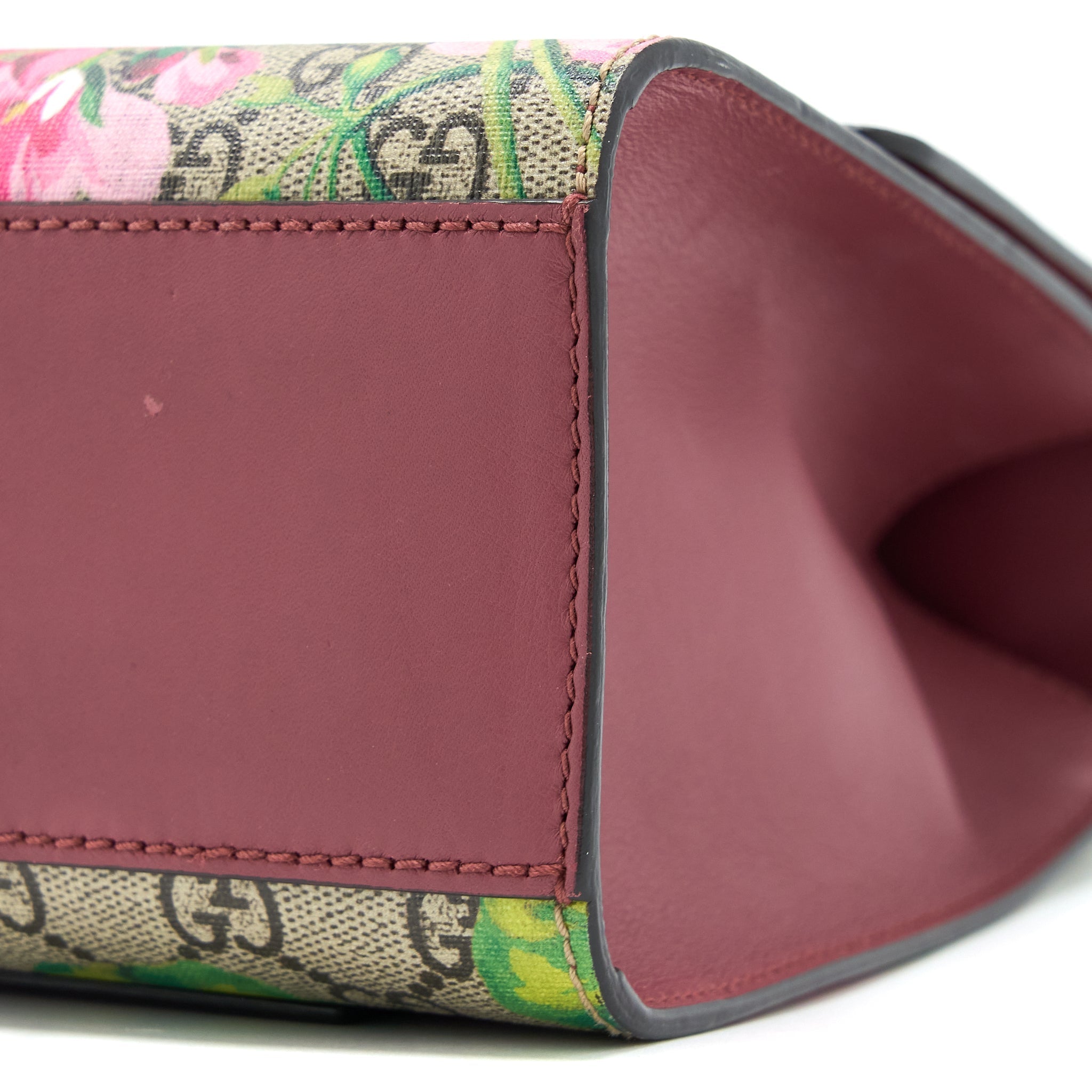 GUCCI PADLOCK SHOULDER FLOWER PRINTED / GG SUPREME RUTHENIUM HARDWARE