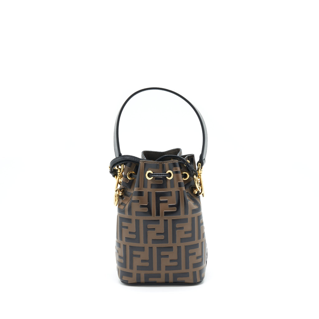 FENDI MON TRESOR BUCKET BAG CALFSKIN BROWN GHW