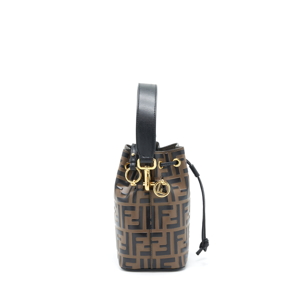 FENDI MON TRESOR BUCKET BAG CALFSKIN BROWN GHW