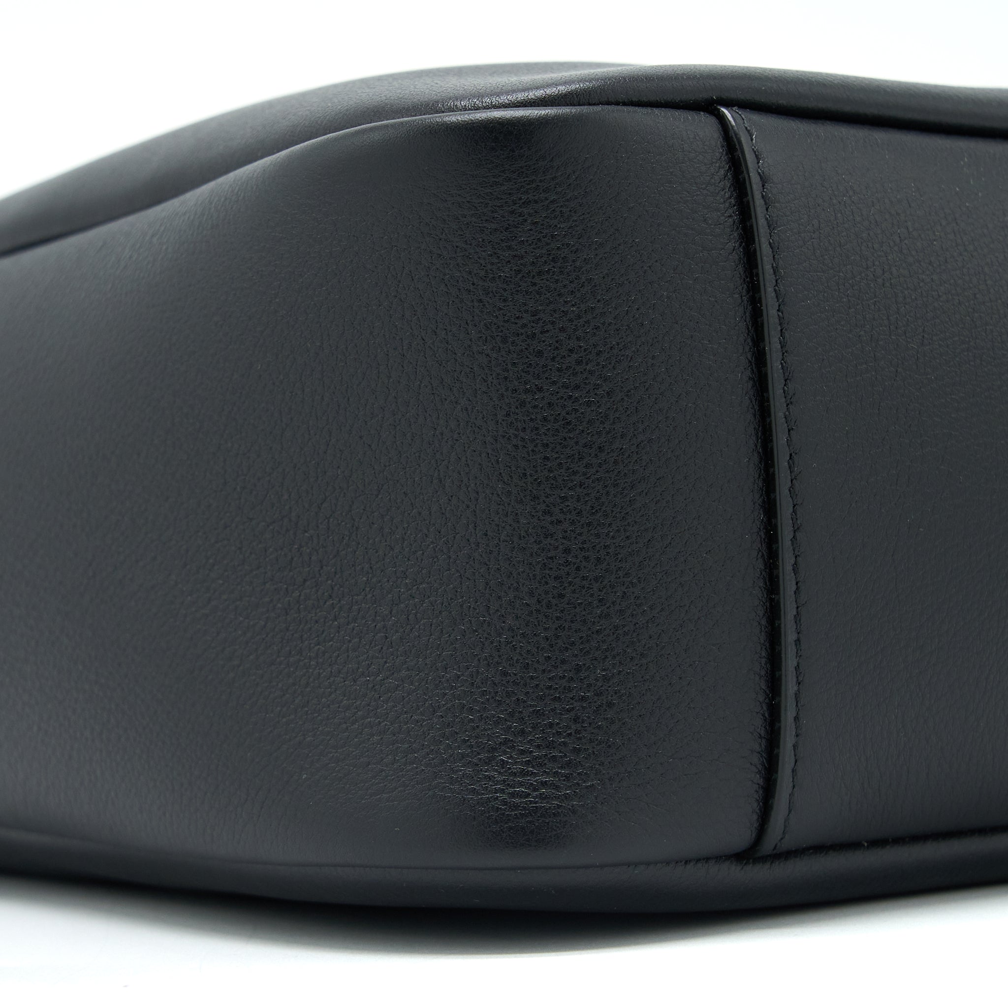 SAINT LAURENT LE 5 A 7 SOFT SMALL BAG IN SMOOTH CALFSKIN BLACK BRUSHED GHW