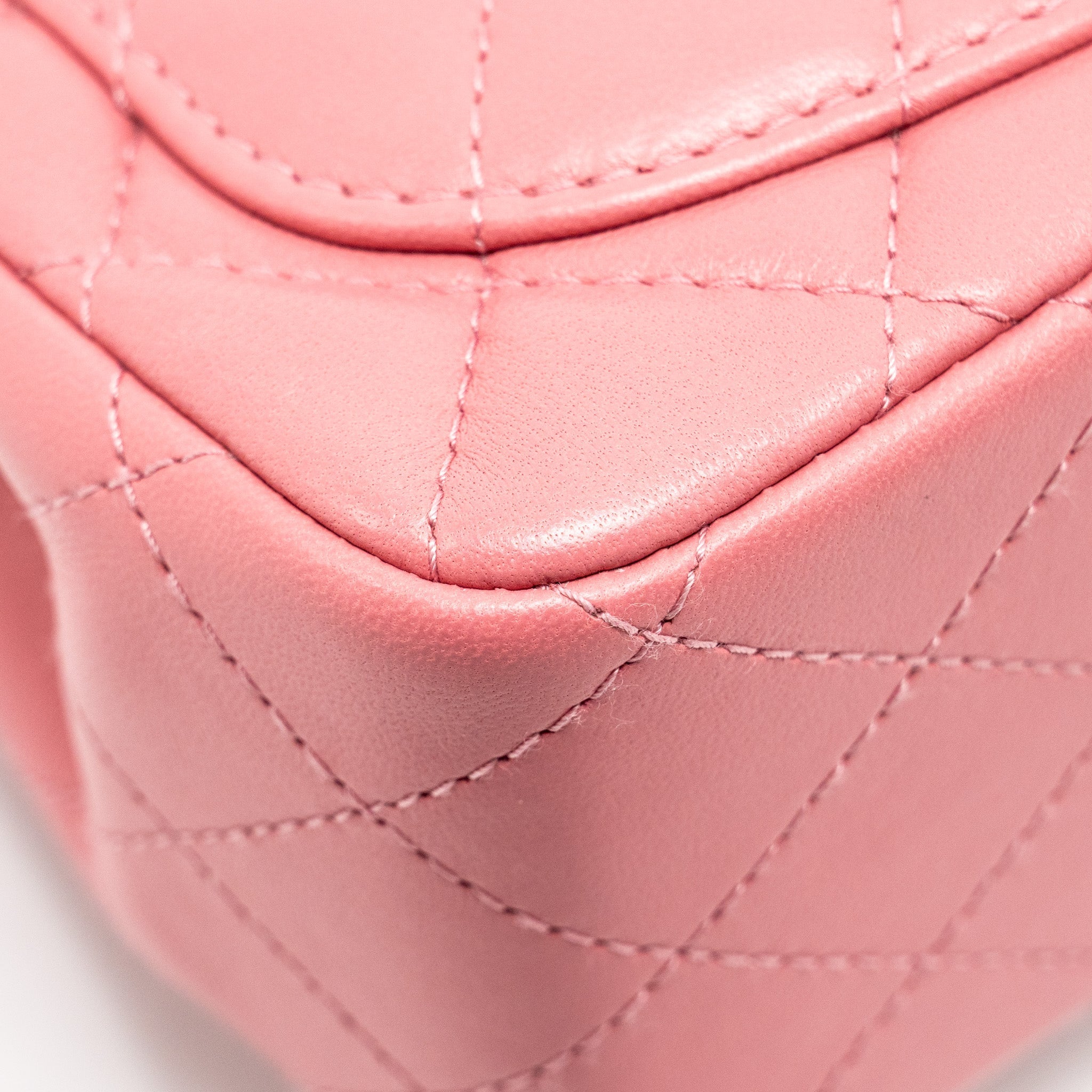 CHANEL MINI SQUARE FLAP BAG LAMBSKIN PINK LGHW (MICROCHIP)