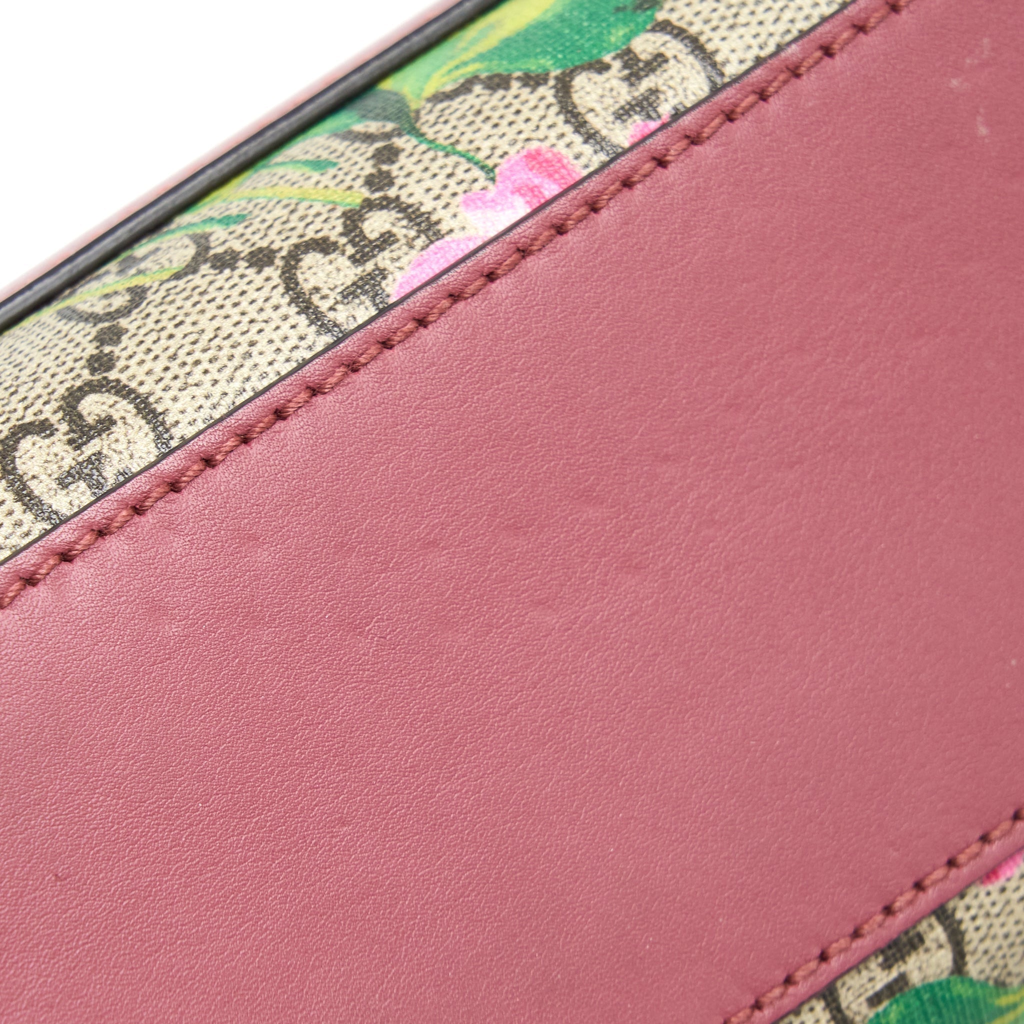 GUCCI PADLOCK SHOULDER FLOWER PRINTED / GG SUPREME RUTHENIUM HARDWARE