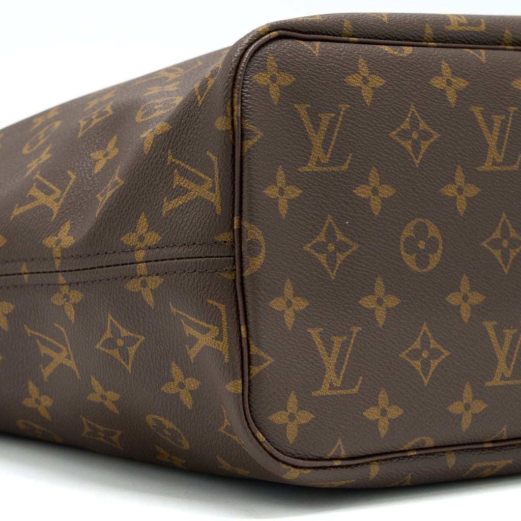LOUIS VUITTON NEVERFULL MM MONOGRAM CANVAS / BEIGE LGHW