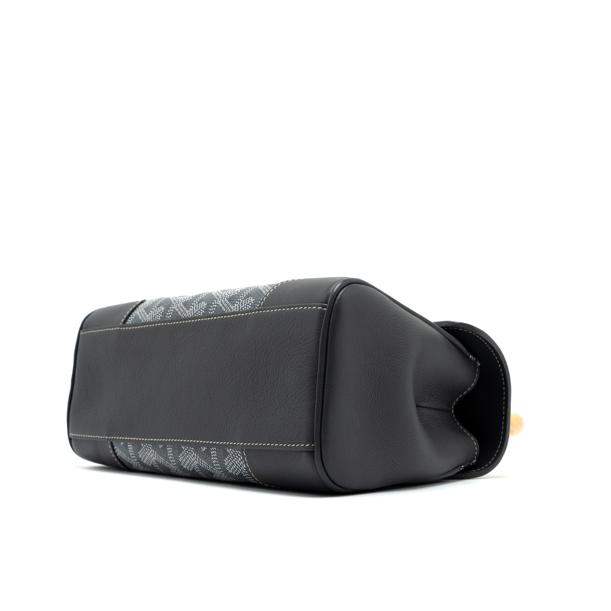 GOYARD MINI SAIGON BAG GOYARDINE CANVAS GREY SHW