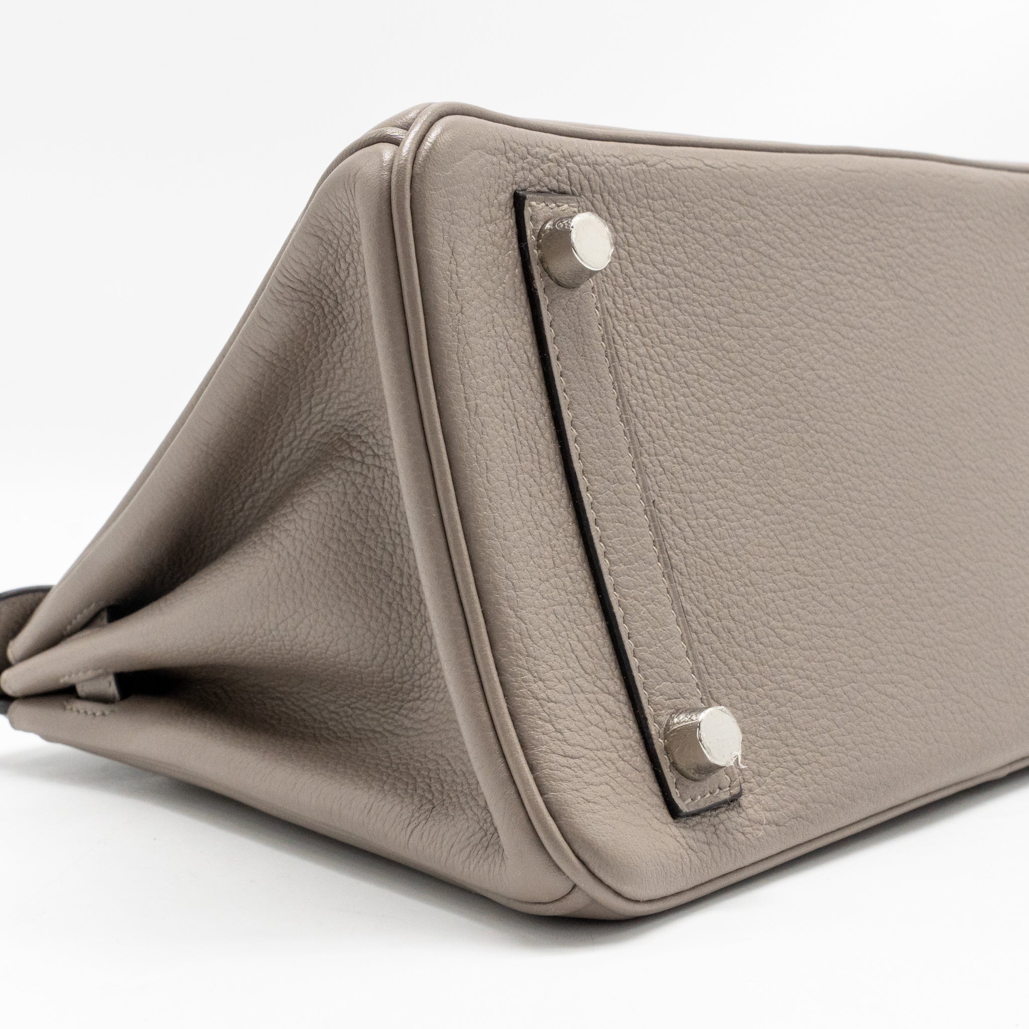 HERMES BIRKIN 25 TAURILLON NOVILLO M8 GRIS ASPHALTE SHW