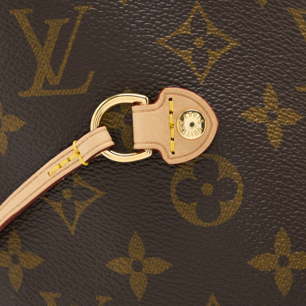 LOUIS VUITTON NEVERFULL MM MONOGRAM CANVAS / BEIGE LGHW