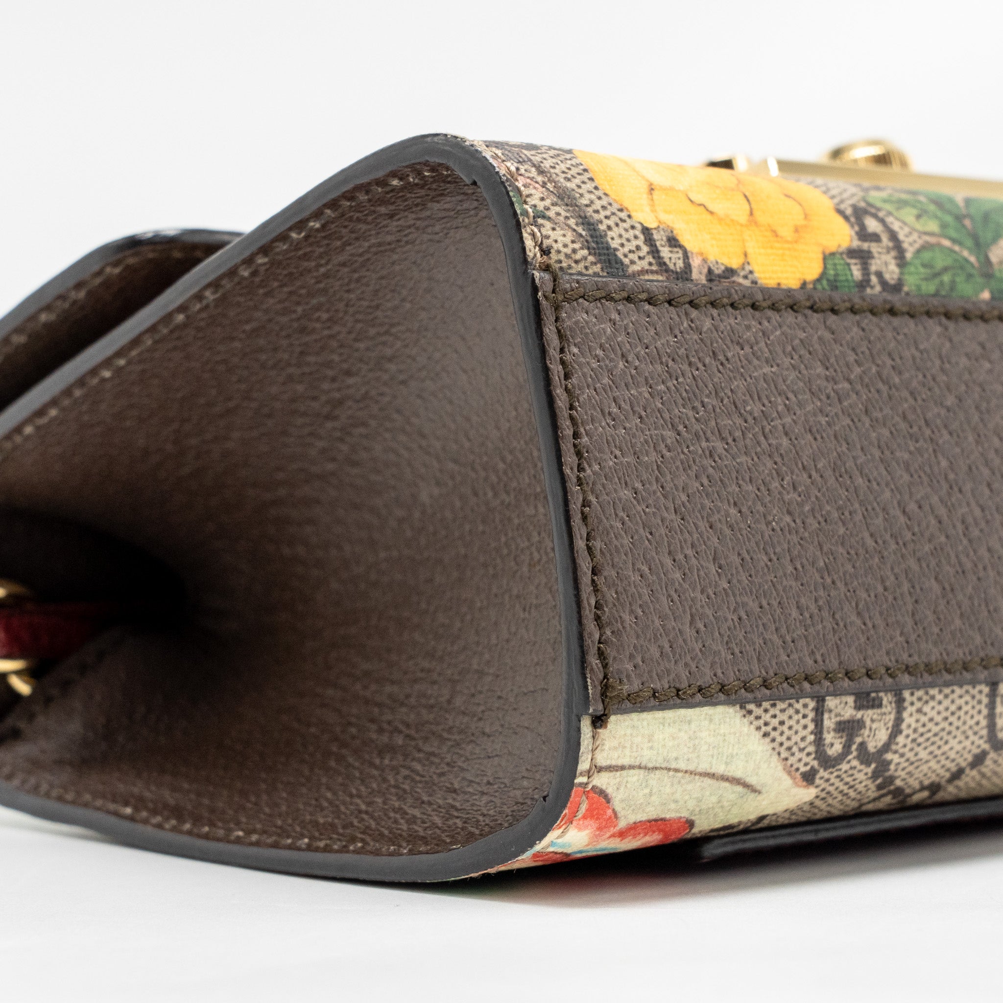 GUCCI SMALL PADLOCK SHOULDER BAG TIAN GG SUPREME CANVAS/LEATHER BROWN/MULTICOLOUR GHW