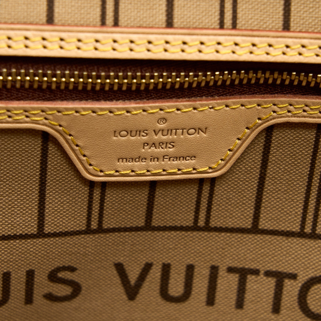 LOUIS VUITTON NEVERFULL MM MONOGRAM CANVAS / BEIGE LGHW