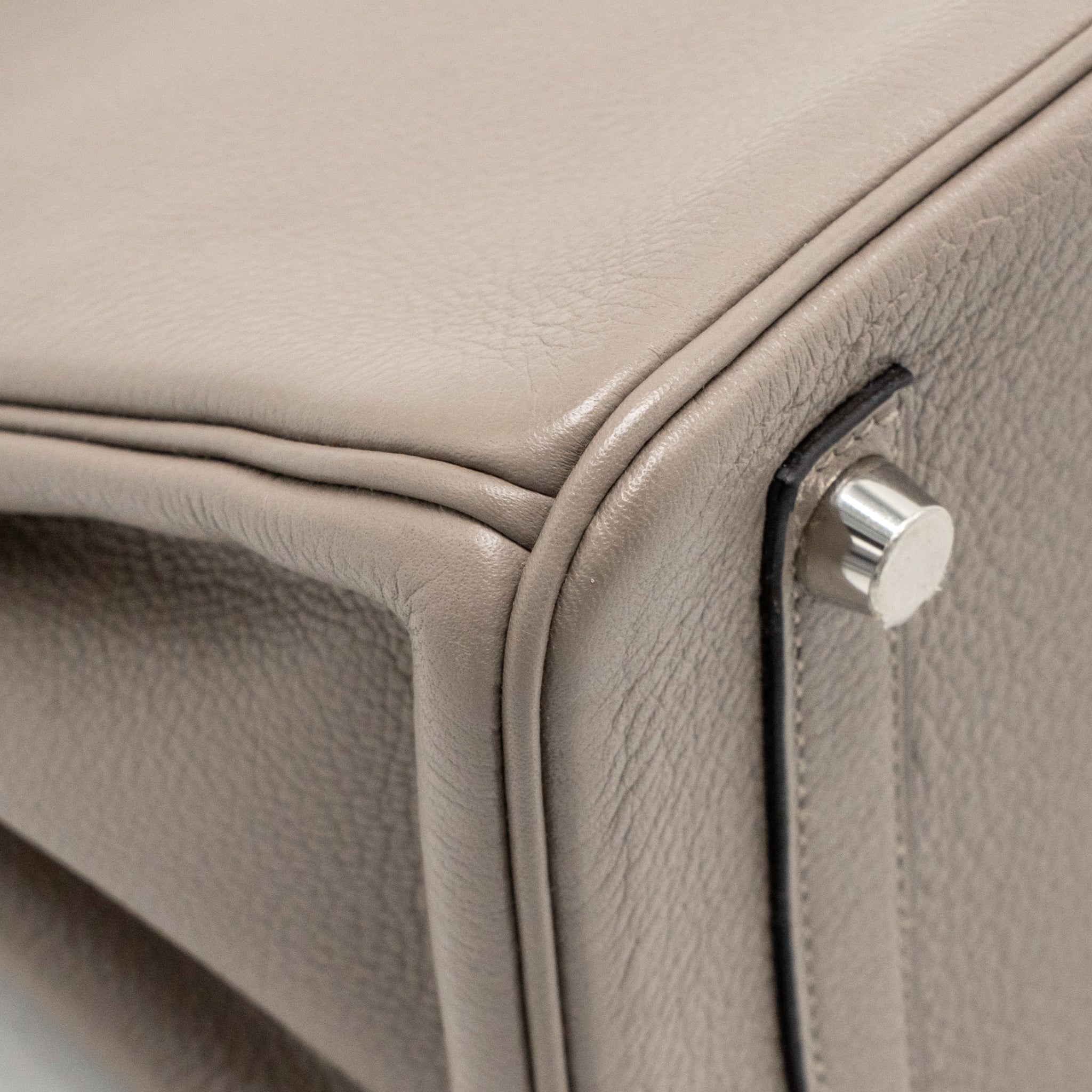 HERMES BIRKIN 25 TAURILLON NOVILLO M8 GRIS ASPHALTE SHW