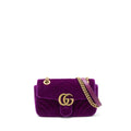 GUCCI MINI MARMONT BAG VELVET PURPLE GHW