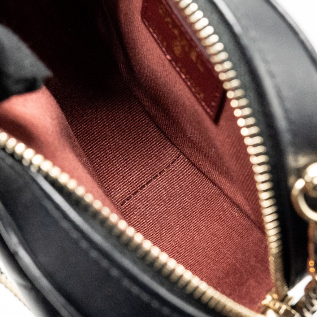 CHANEL SMALL HEART BAG LAMBSKIN BLACK LGHW