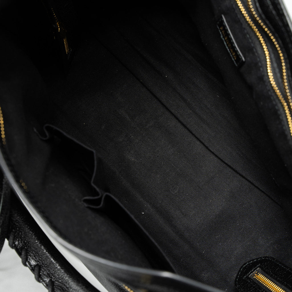 BALENCIAGA CLASSIC CITY BAG LEATHER BLACK GHW