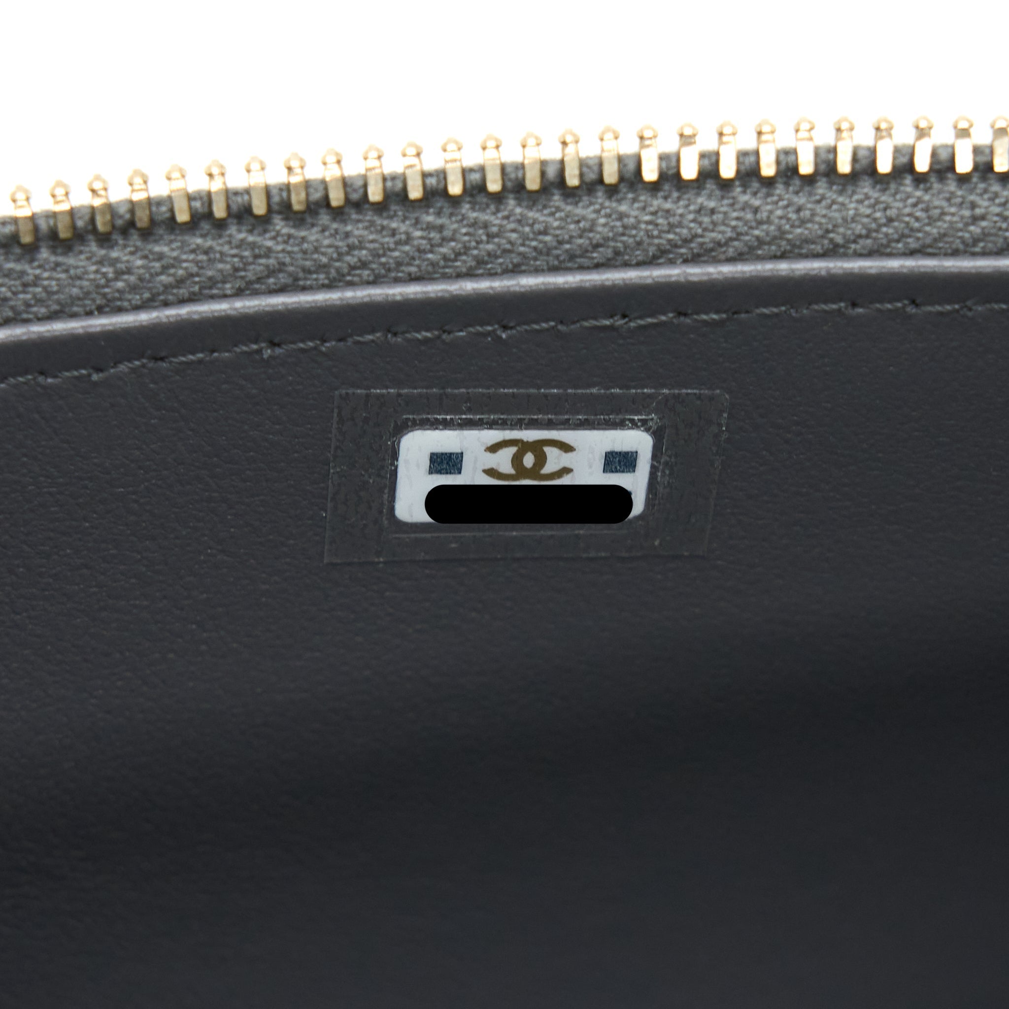 CHANEL TOP HANDLE LONG VANITY WITH CHAIN LAMBSKIN GREY LGHW (MICROCHIP)