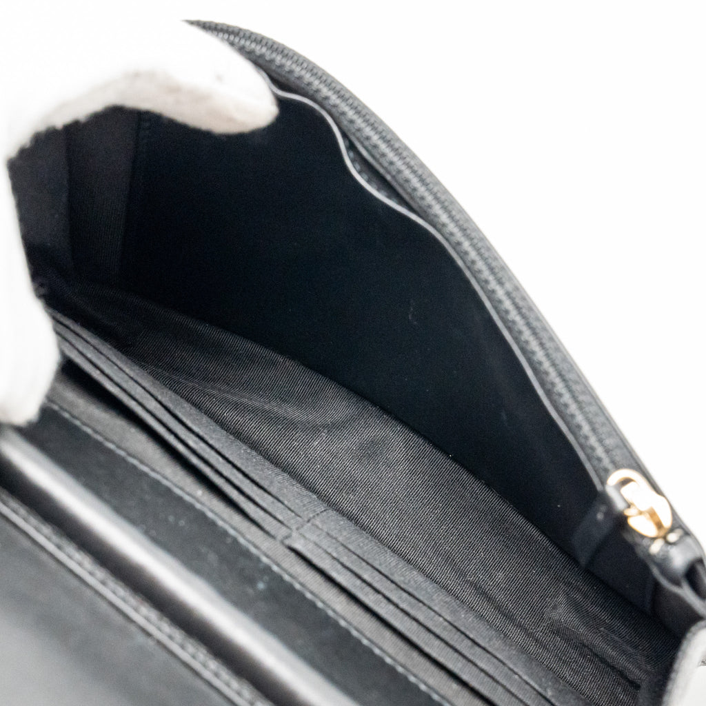 CHANEL BOY WALLET ON CHAIN CAVIAR BLACK GHW