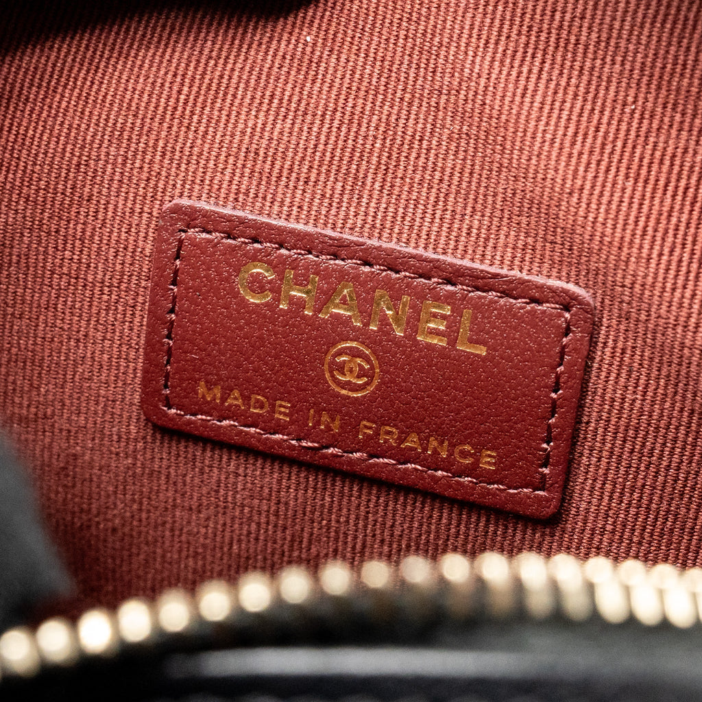 CHANEL SMALL HEART BAG LAMBSKIN BLACK LGHW