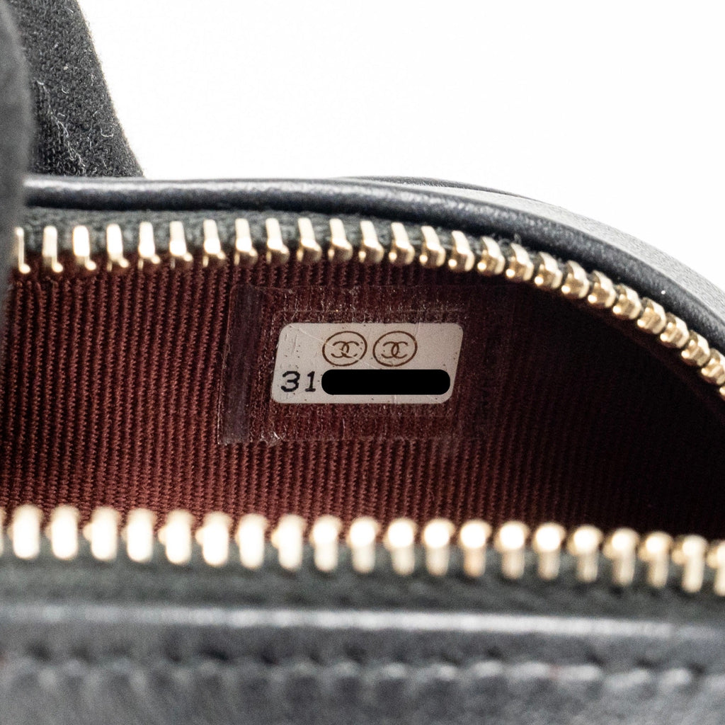 CHANEL SMALL HEART BAG LAMBSKIN BLACK LGHW