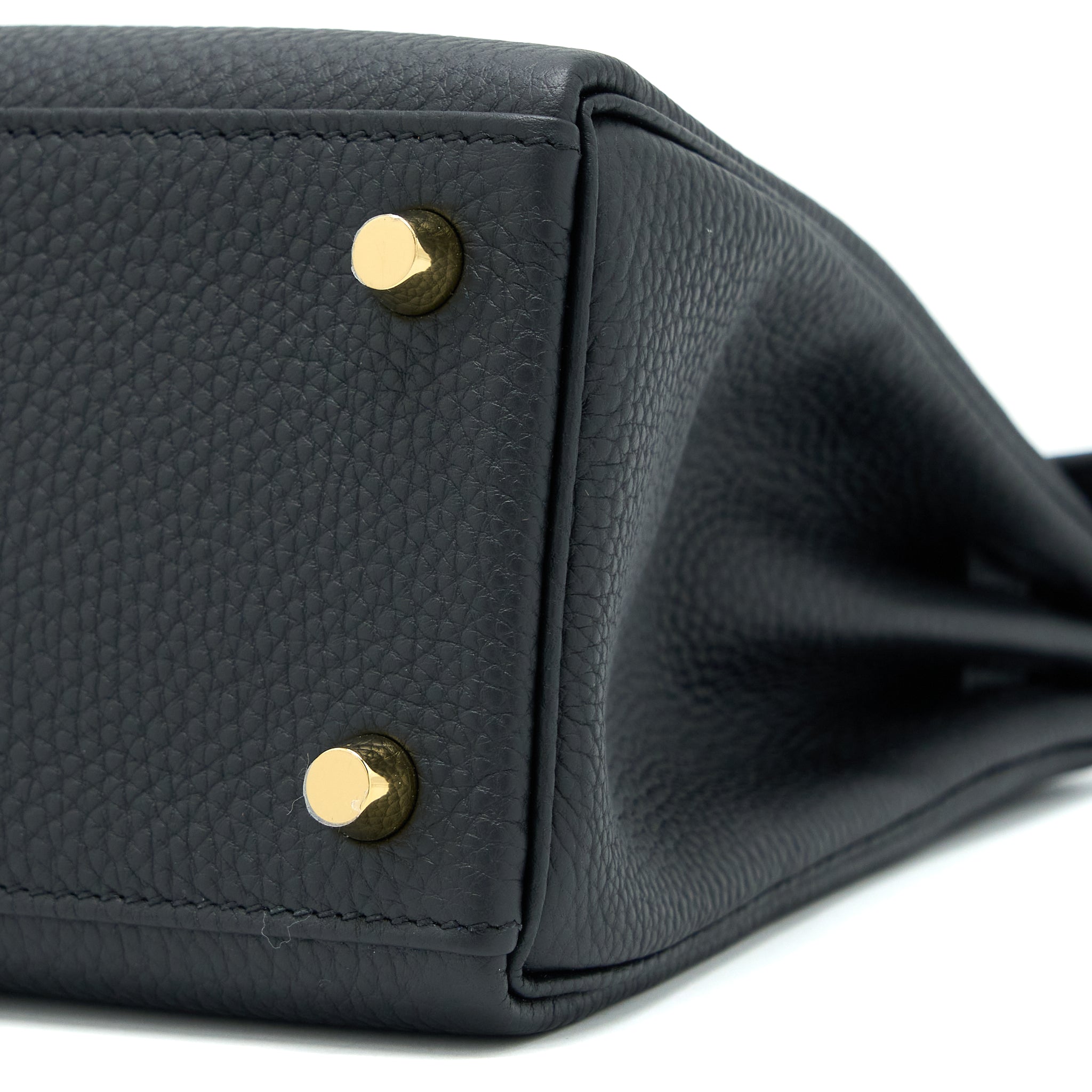 HERMES KELLY 25 TOGO BLACK GHW