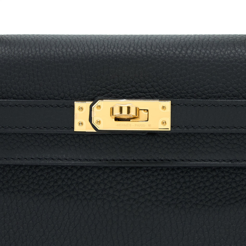 HERMES KELLY 25 TOGO BLACK GHW
