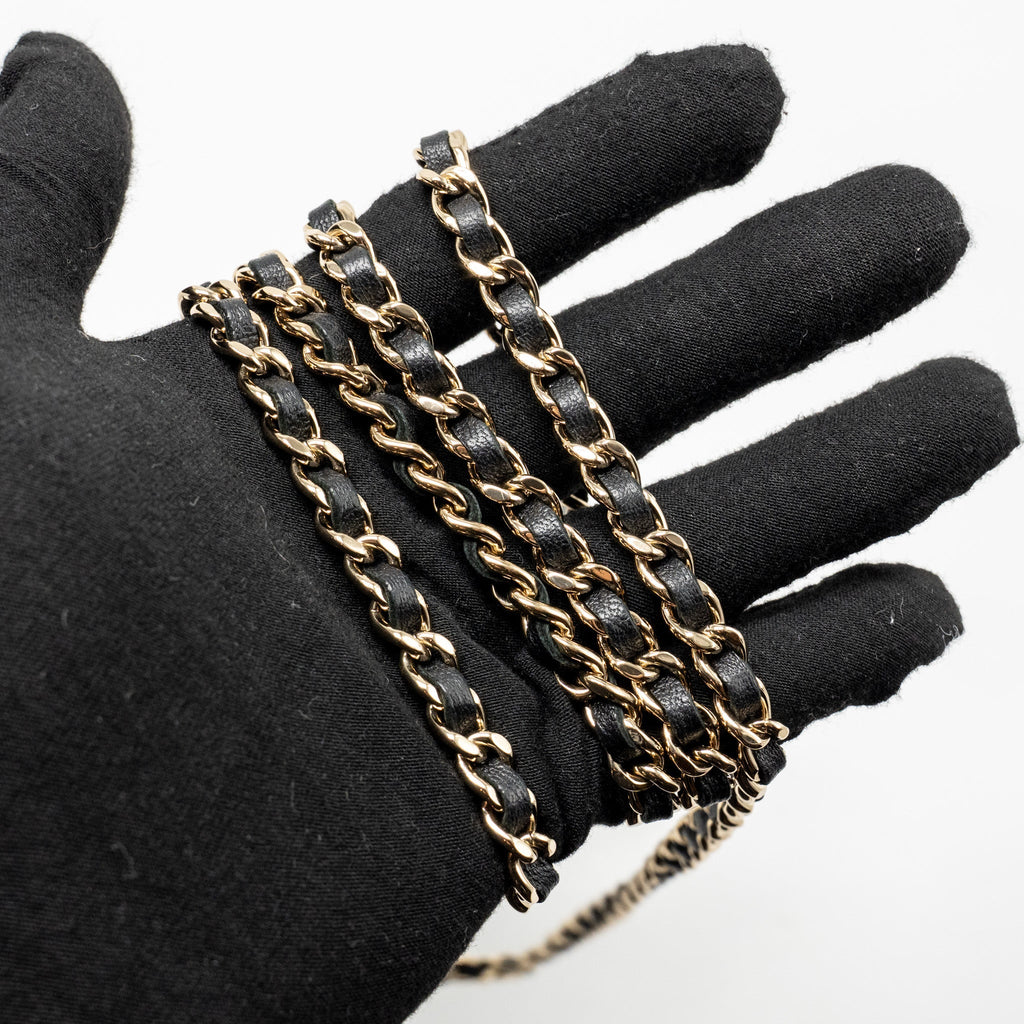 CHANEL SMALL HEART BAG LAMBSKIN BLACK LGHW