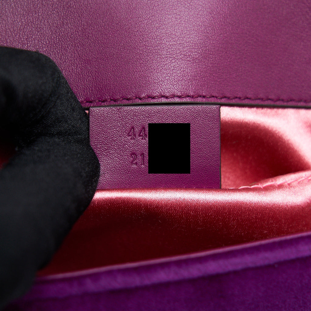 GUCCI MINI MARMONT BAG VELVET PURPLE GHW