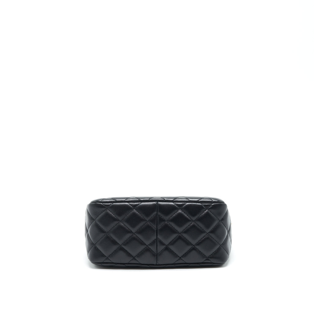 CHANEL 22S PEARL CRUSH HOBO BAG LAMBSKIN BLACK GHW