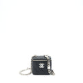 CHANEL 22S MINI VANITY WITH GIANT CHAIN CAVIAR BLACK WITH SHW