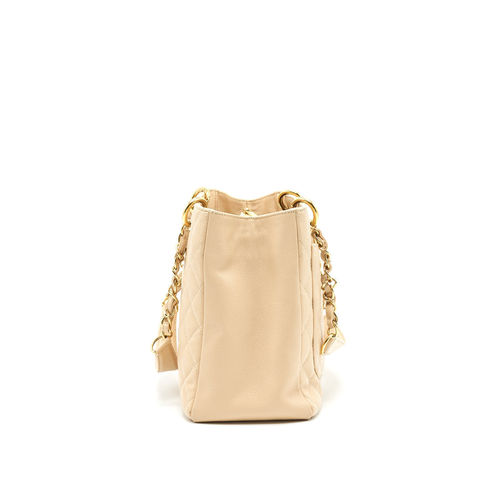 CHANEL CAVIAR GRAND SHOPPING TOTE GST IN BEIGE GHW