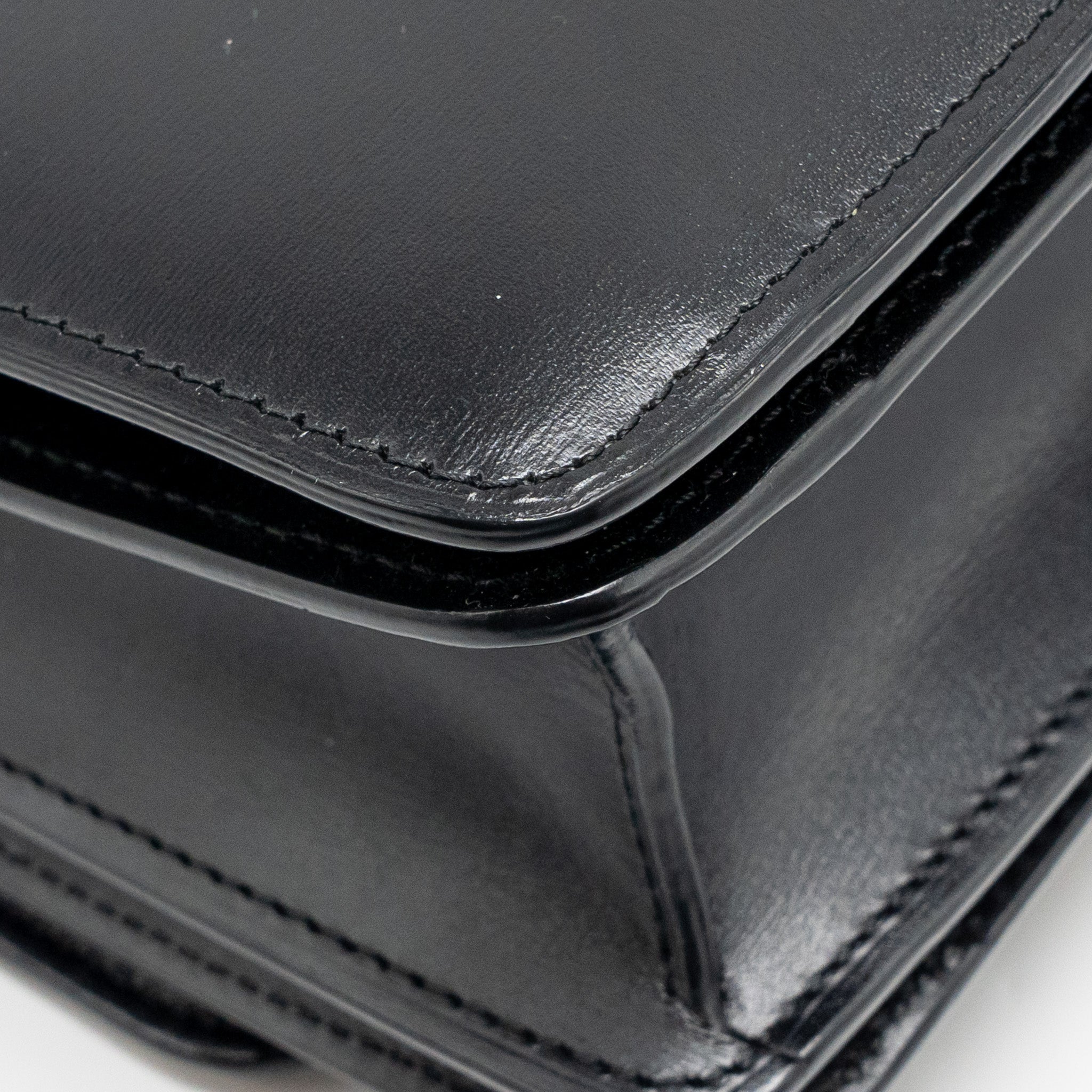 CELINE MINI CLASSIC BOX BAG CALFSKIN BLACK GHW