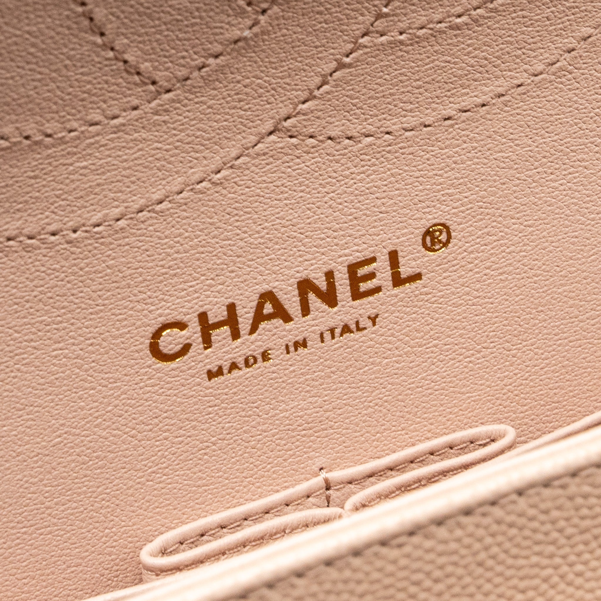 CHANEL JUMBO CLASSIC DOUBLE FLAP BAG CAVIAR BEIGE LGHW (MICROCHIP)